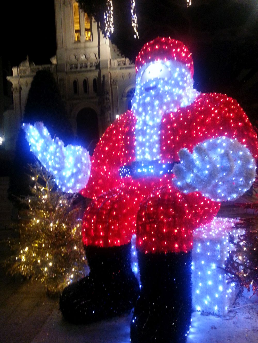 Il Babbo Natale luminoso di Saint Charles
